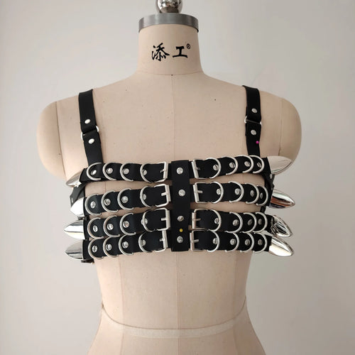 Halloween Goth Leather Garter Belt Bondage Punk Body Harness