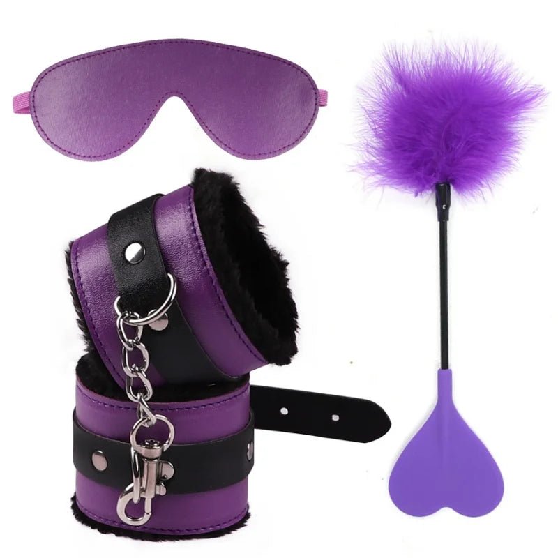 Bondage Equipment Erotic Handcuffs With Blindfold BDSM Kit