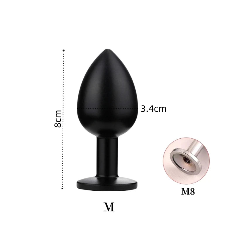 25cm Mini Elegant Metal Plug with Charming Small Tail Toy