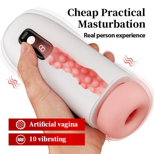 Male Cup Automatic Vibrating Realistic Women Stroker Adult Toys
