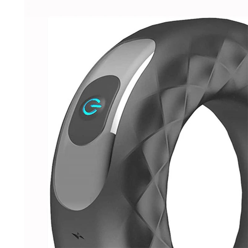Rechargeable 10 Speeds Silicone Vibration Lock Rings