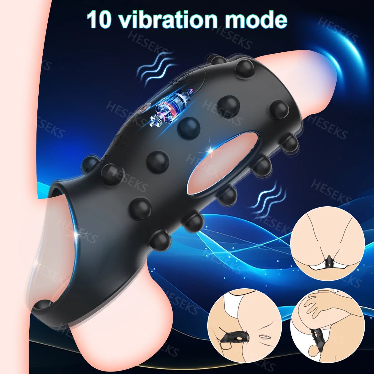 HESEKS Vibrating Sleeve Ring for Ultimate Pleasure Boost