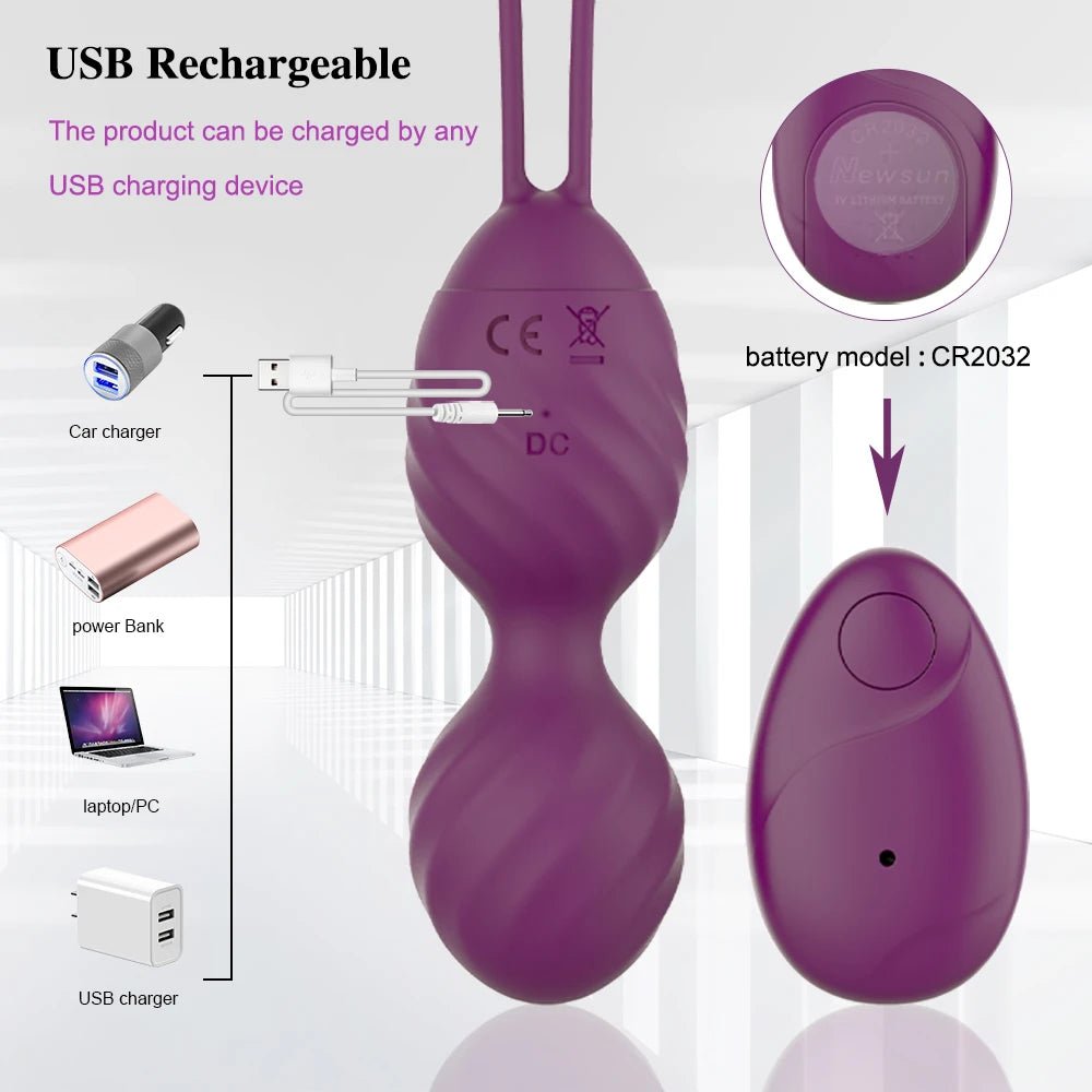 10 Speed Kegel Ball Remote Control Vibrating Egg Device