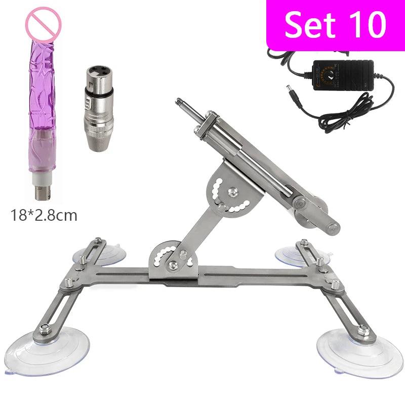 Mini teleskopisk sexmaskine med dildo 39 mm slaglængde