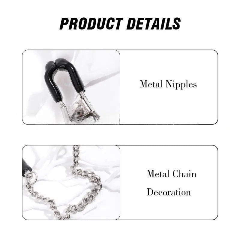 Adult Bondage Set BDSM Kit with Nipple Clamp and Wheel
