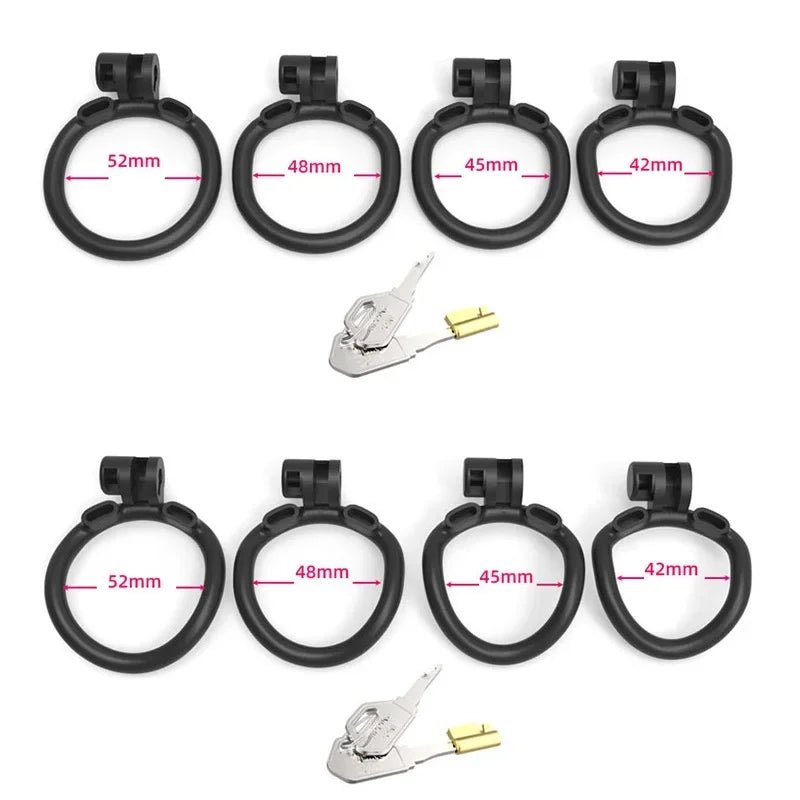 Ring Lock Bondage Slave Pink Chastity Cage Set Realistic