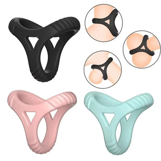 3 Holes Reusable Semen Lock Ring For Males Comfort
