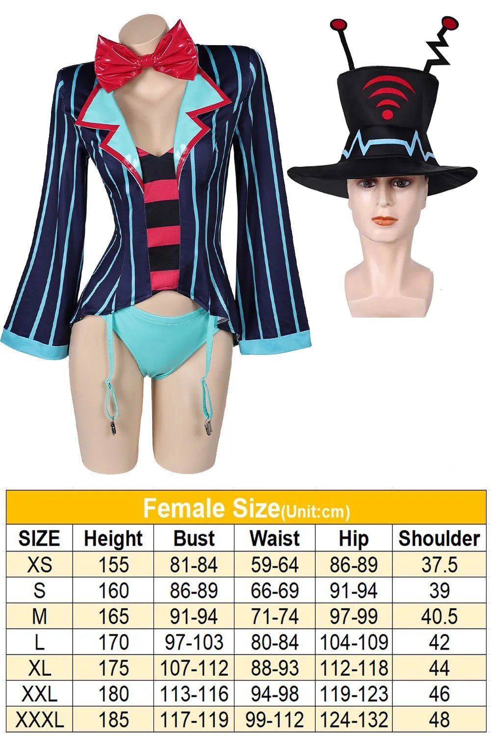 Vox Cosplay Sexy Lingerie Costume Halloween Bow Tie Outfit