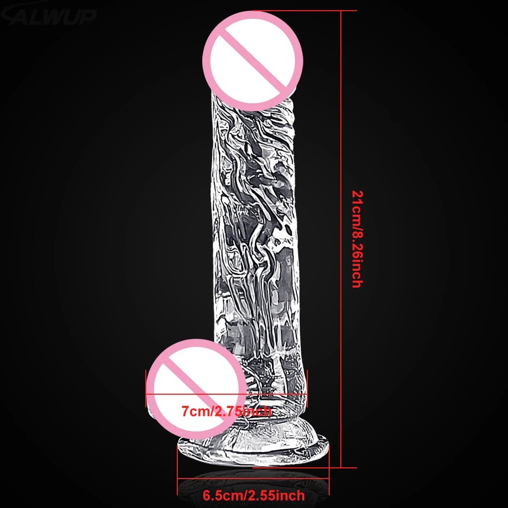 3 Sizes Transparent Soft Jelly Realistic Toys for Pleasure