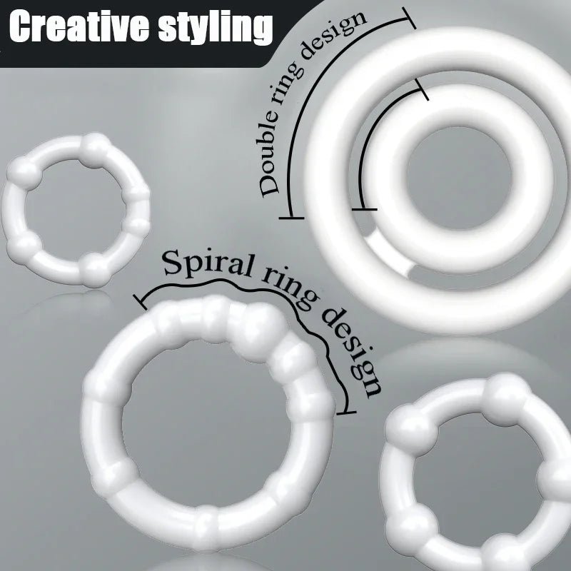 6pcs Reusable Silicone Rings For Men Enhancing Pleasure