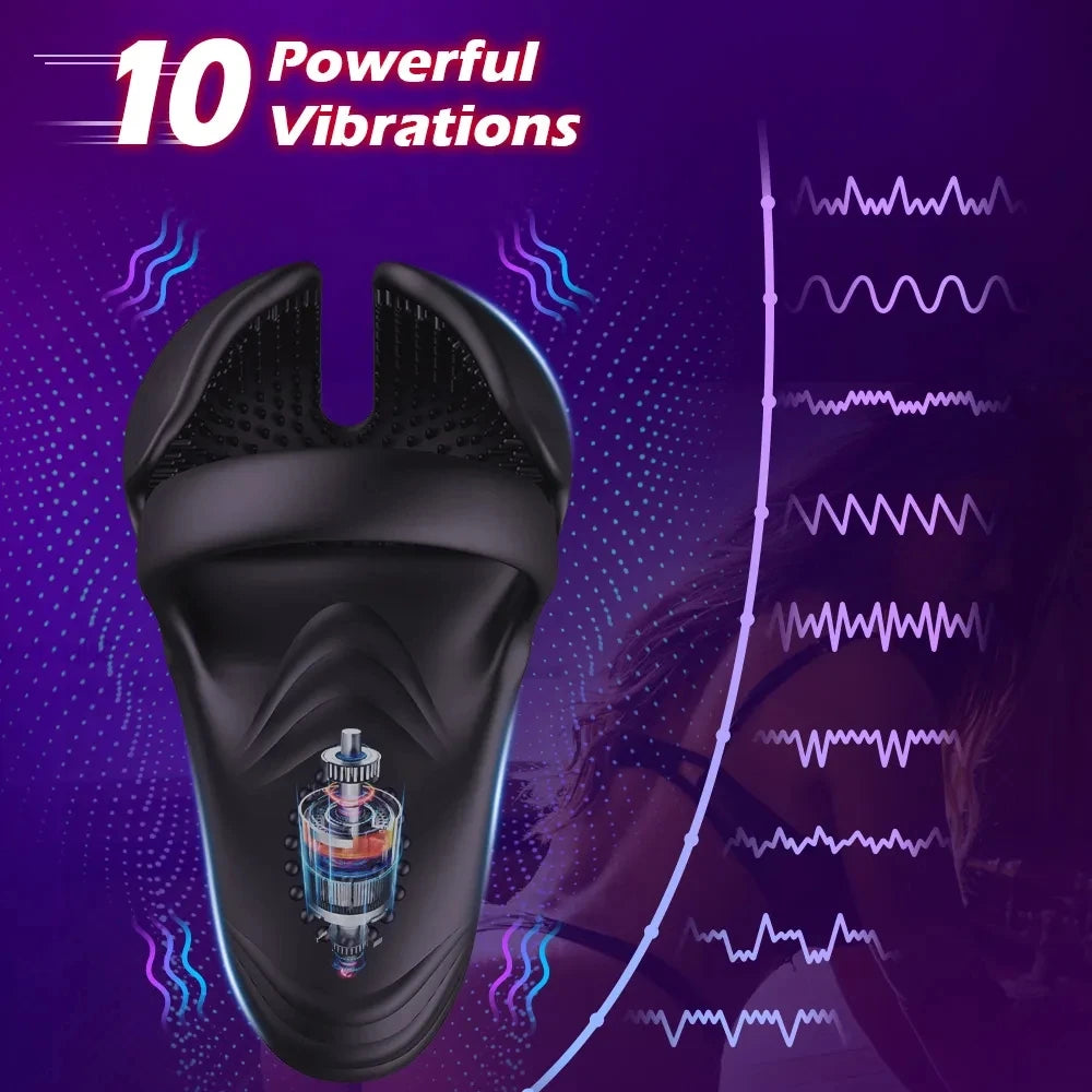 Vibrating Ring Testicle Massager Prostate Stimulator Device