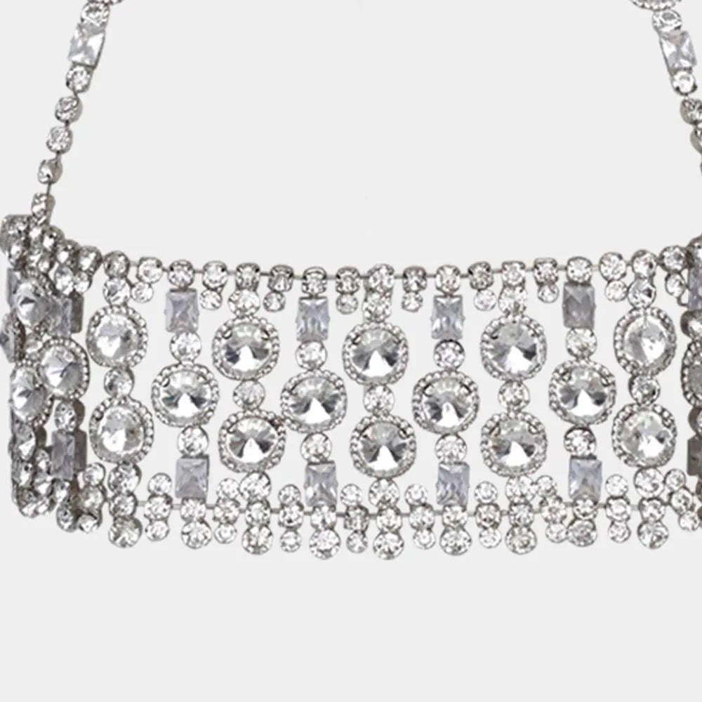 Stone Fans Round Top Jewellery Woman 2024 Rhinestone