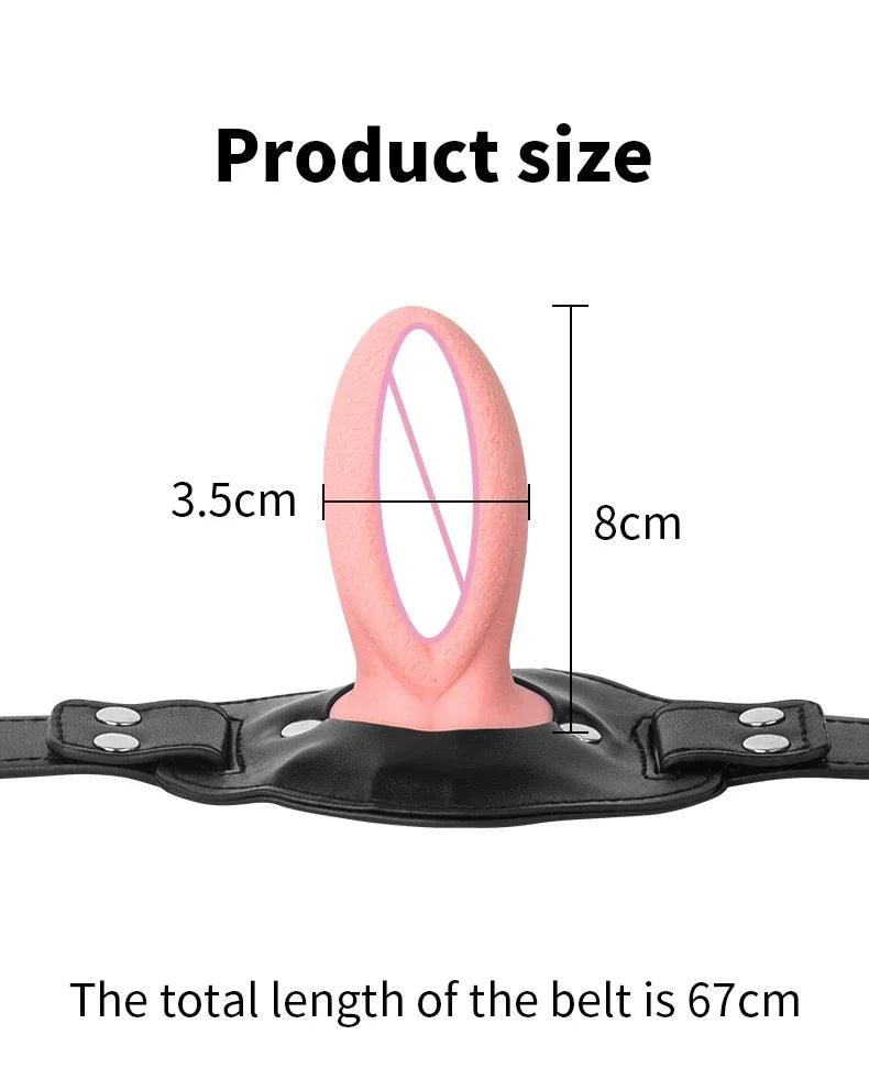 Silicone Mouth Gag Realistic Fanny Nipple Mo Toy Personal Pleasure