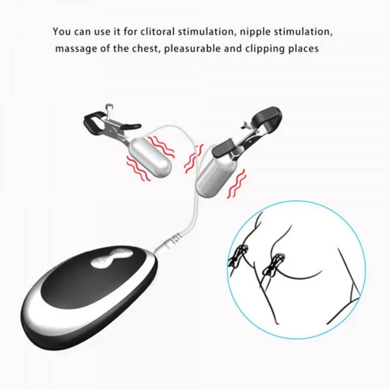 Powerful 20-Frequency Nipple Vibrator for Adult Fun Device