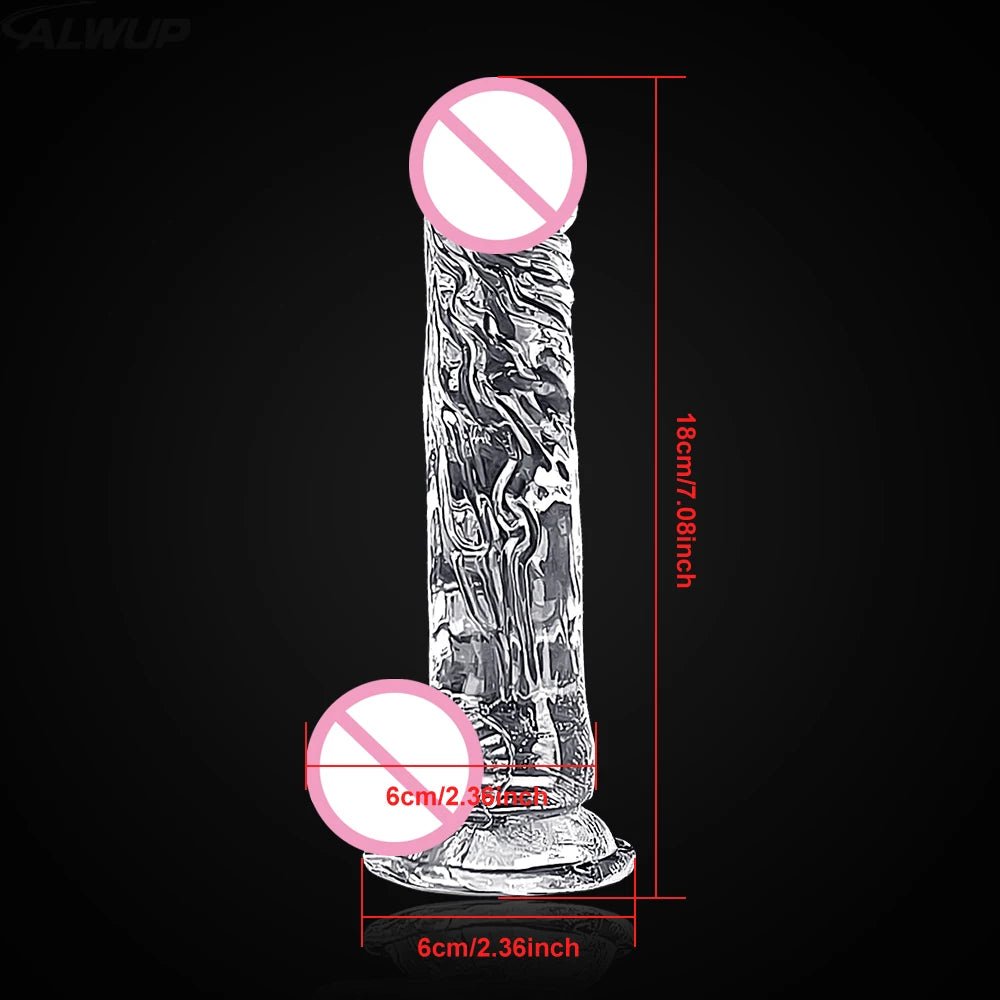 3 Sizes Transparent Soft Jelly Realistic Toys for Pleasure