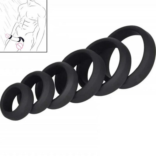 6 Size Silicone Ring Enhance Erection Delay Ejaculation