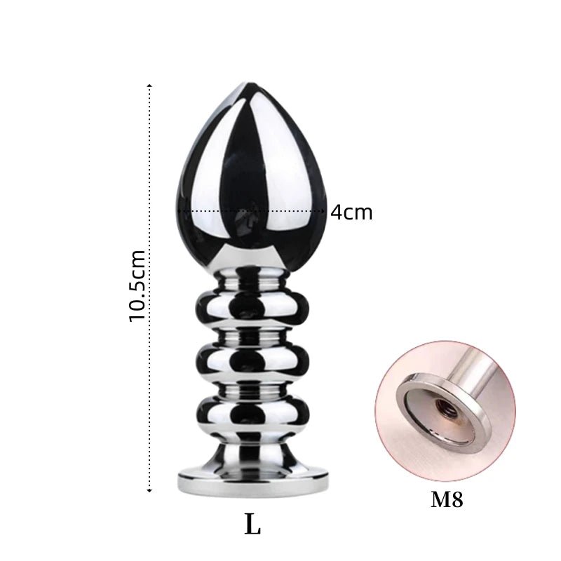 25cm Mini Elegant Metal Plug with Charming Small Tail Toy