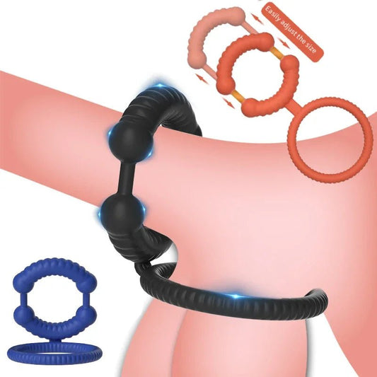 Silicone Durable Double Ring for Men Delay Ejaculation