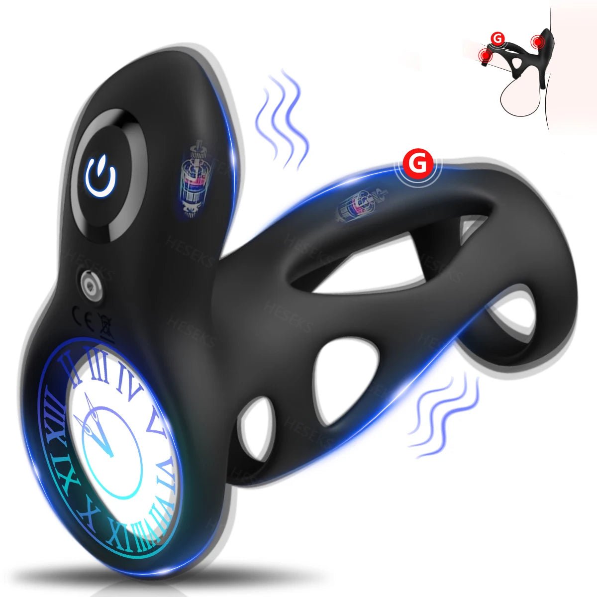 HESEKS Vibrating Ring Sleeve Enhancer for Men Pleasure Boost