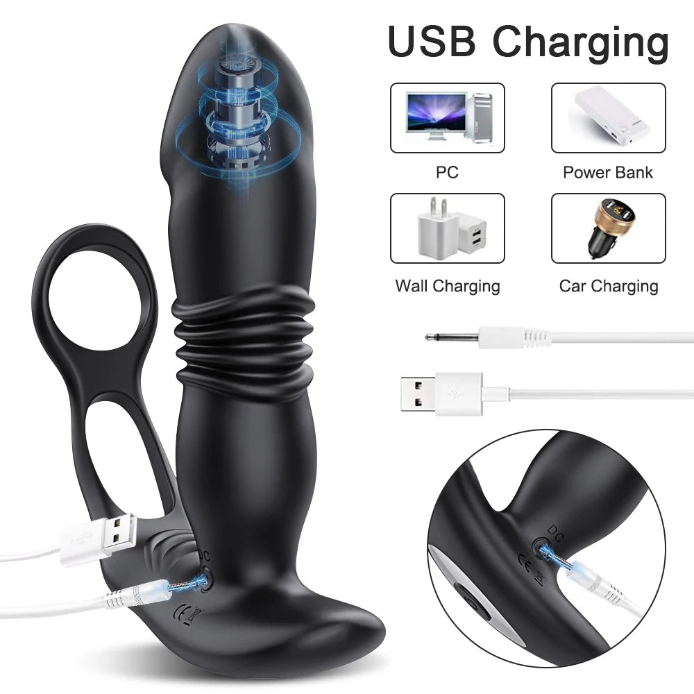APP Control Telescopic Butt | Plug Anal Vibrator | Passionplayhousexxx