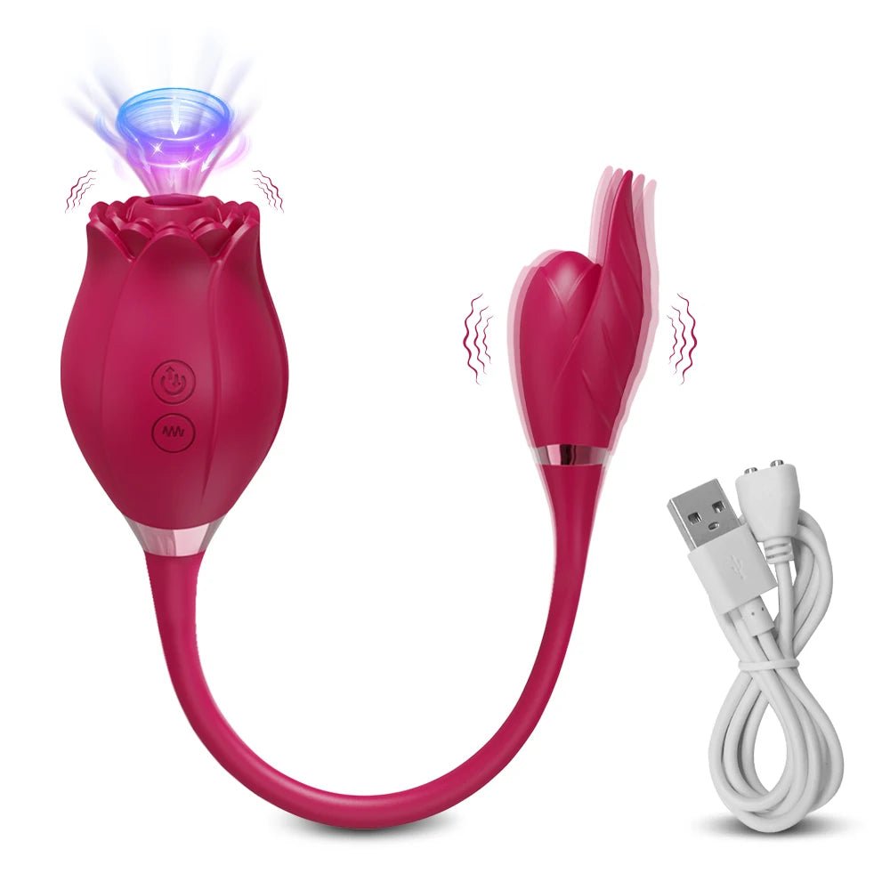 Rose Sucking Thrusting Vibrator for Ultimate Pleasure Device