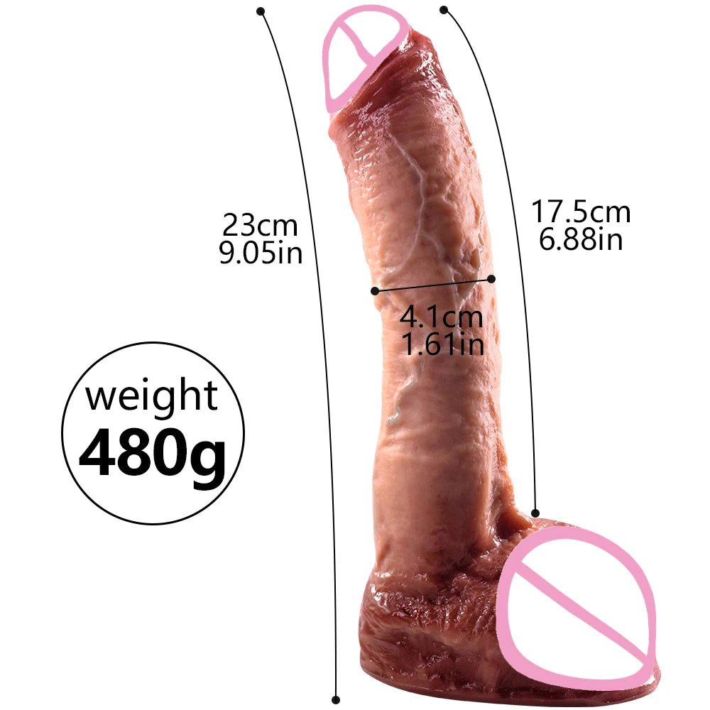 Super Long Skin Medical Silicone Realistic Toy for Pleasure