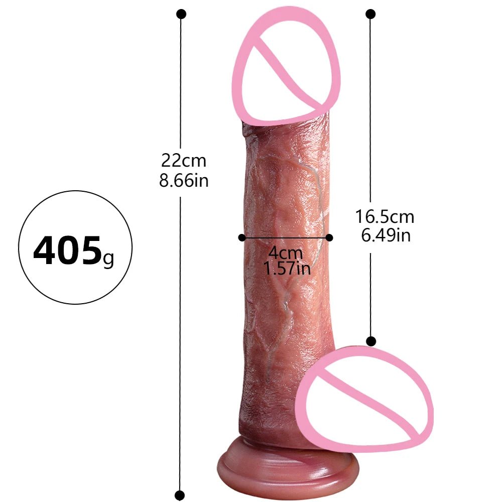Super Long Skin Medical Silicone Realistic Toy for Pleasure