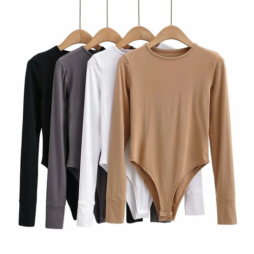 Long Sleeve Bodysuits Sexy Streetwear Lingerie Bodycon