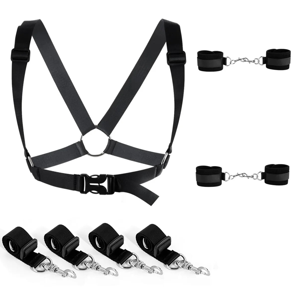 BDSM Handcuff Restraint Set For Couples Bondage Toy Skin Friendly