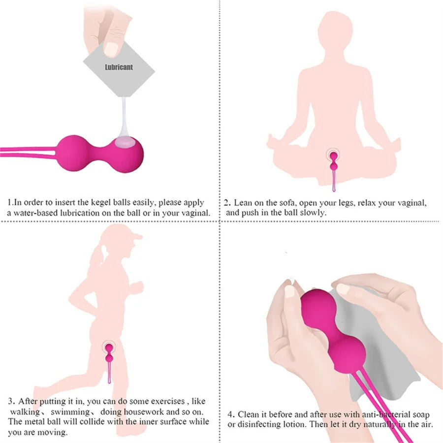 Tighten Ben Wa Muscle Trainer Kegel Balls For Women - Enhance Strength