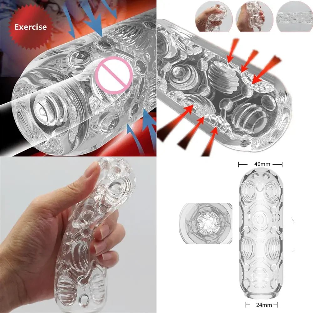 Phalus Blowjob Imitation Mouth For Men 4D Vibrator Experience