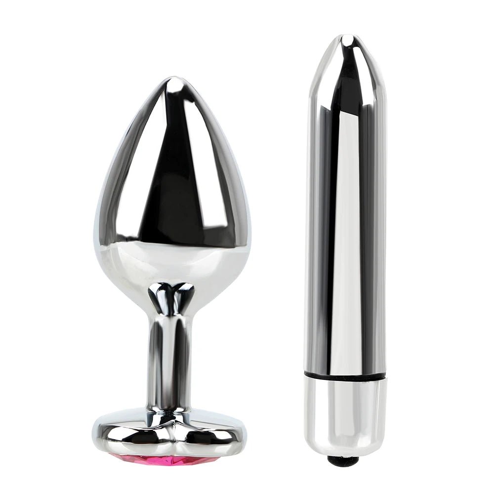 IKOKY Stainless Steel Plug Bullet Vibrators For Men