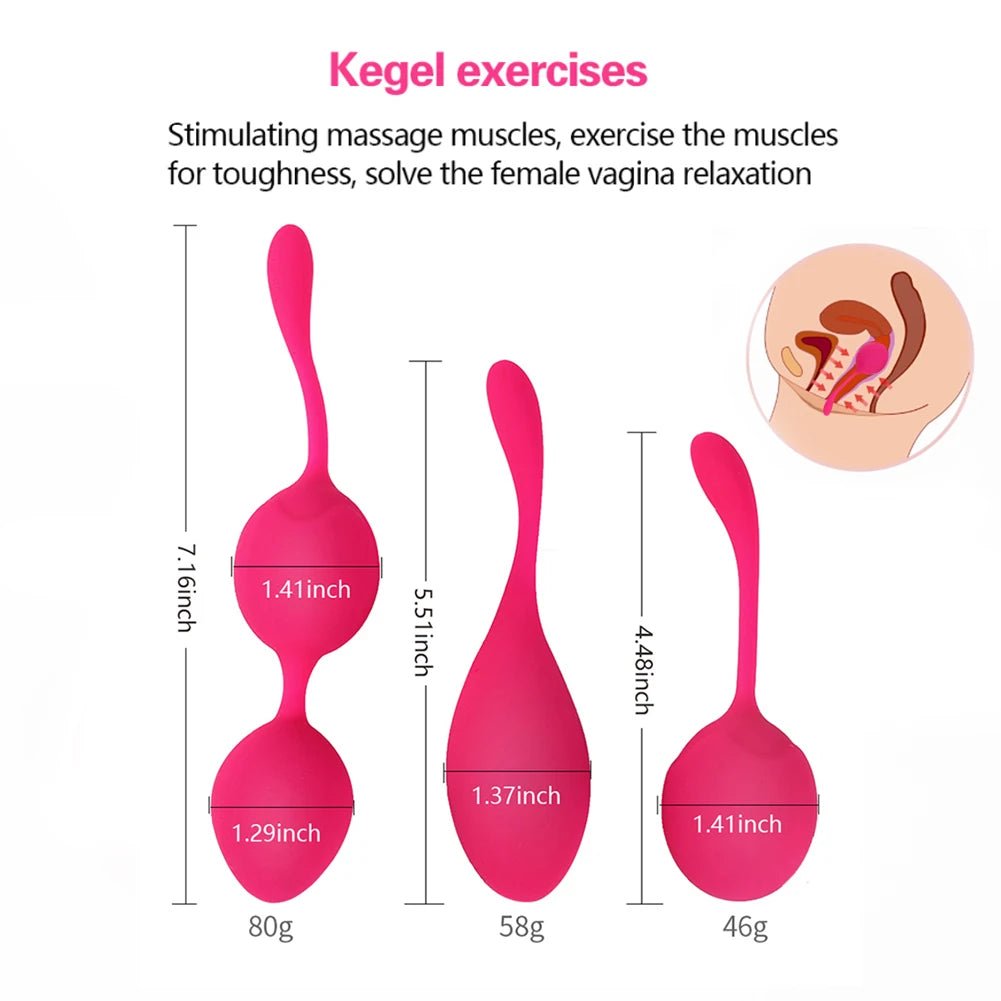 Kegel Balls Silicone Ball Smart Geisha Trainer for Pelvic Health