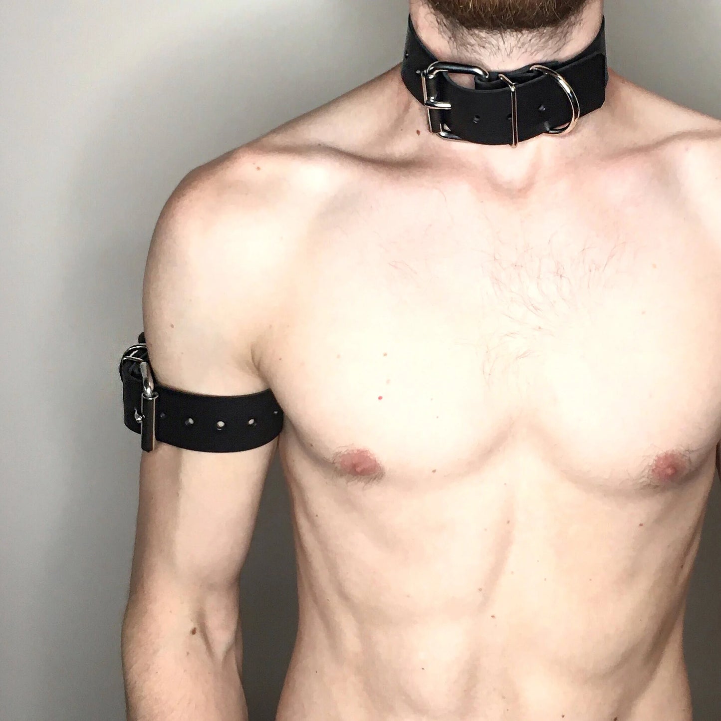 Harajuku Gothic Punk Bdsm Choker Collar Leather Harness