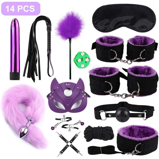 Bondage SM BDSM 14pcs Set Adults Toys For Enhanced Pleasure
