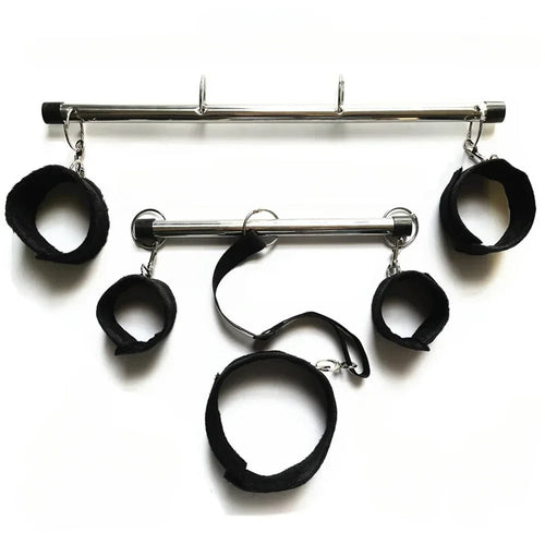 BDSM Bondage Kit Spreader Bar Handcuffs Fetish Set