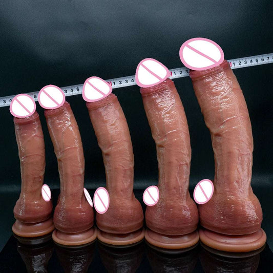 Super Long Skin Dildo Penis Medical Silicone Realistic SexToy For Women Masturbator Makeup Dildo Strapon Suction Cup Dick Adults