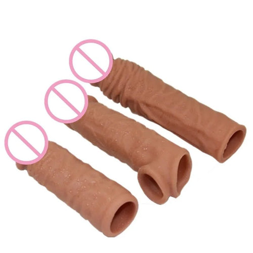FXINBA New Realistic Extender Sleeve For Delay Enhancement