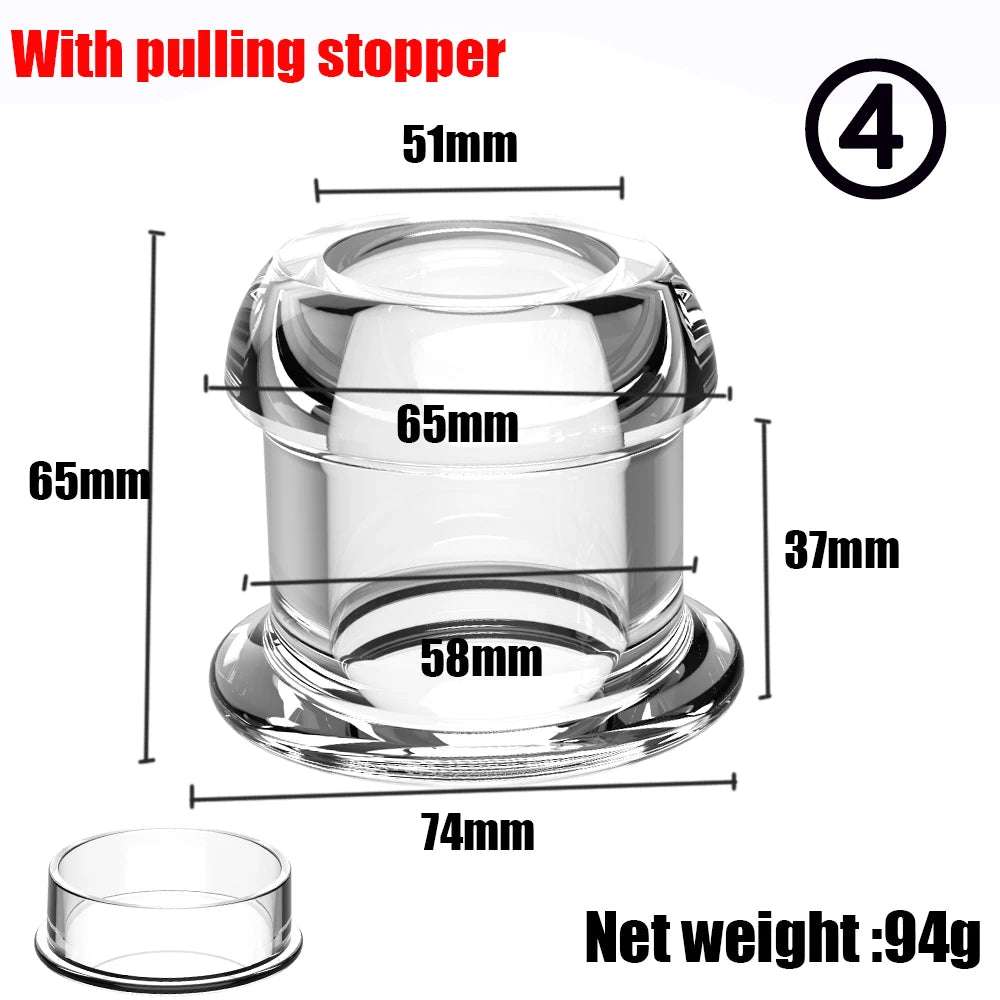 Hollow Anal Plug Silicone Butt Plugs with Stopper for Prostate Massage