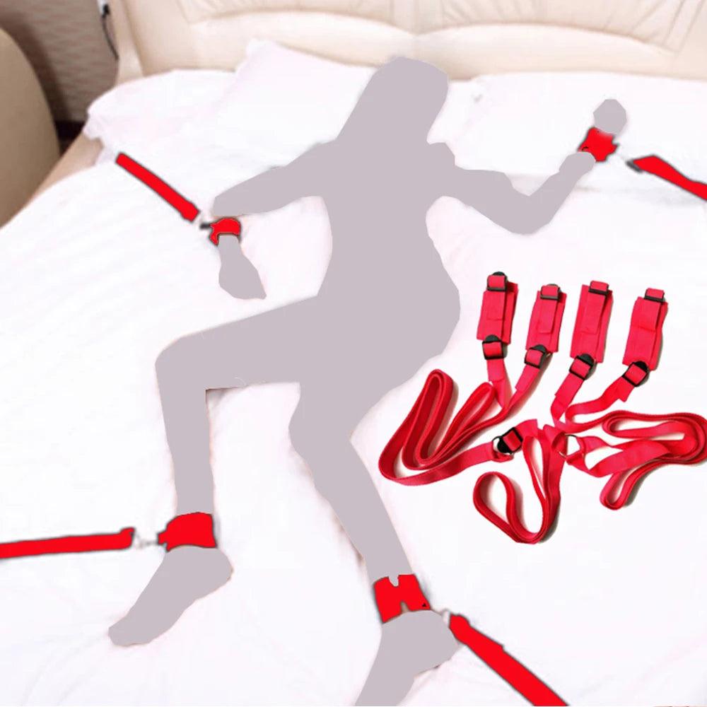 Adult Erotic Toy Handcuffs Ankle Cuffs BDSM Bondage Set