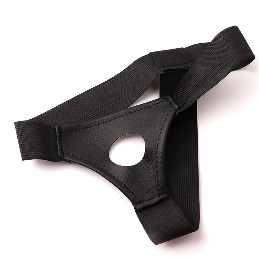 Men Strap On Panties Wearable Hollow Lengthen Sleeve Strap On