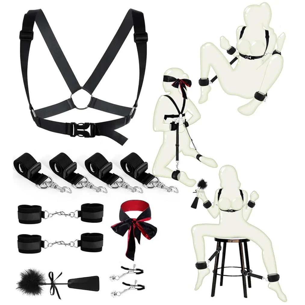 BDSM Handcuff Restraint Set For Couples Bondage Toy Skin Friendly