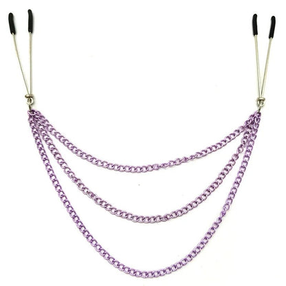 Metal Chain Nipple Clamps Clips BDSM Teasing Adult Toys