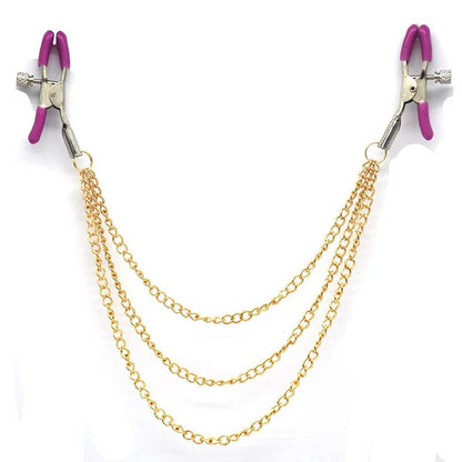 Metal Chain Nipple Clamps Clips BDSM Teasing Adult Toys