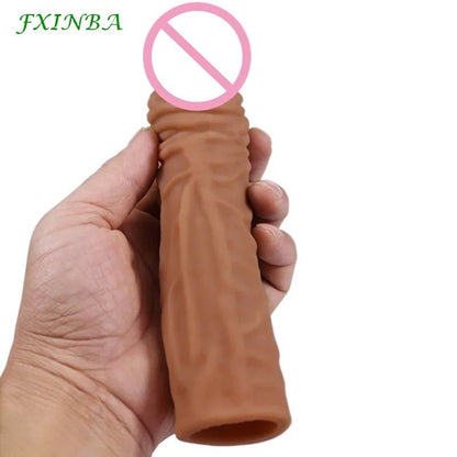 FXINBA New Realistic Extender Sleeve For Delay Enhancement