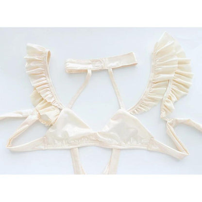 Maillot de bain une pièce à volants laser pour fille AniLV