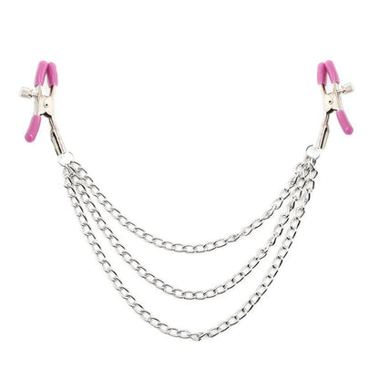 Metal Chain Nipple Clamps Clips BDSM Teasing Adult Toys