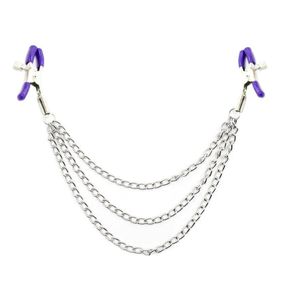 Metal Chain Nipple Clamps Clips BDSM Teasing Adult Toys