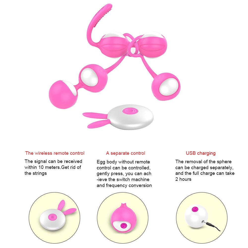 Silicone Smart Ball Vibrator for Women - Kegel Fitness Device