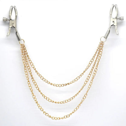 Metal Chain Nipple Clamps Clips BDSM Teasing Adult Toys